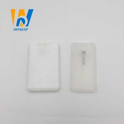 สี่เหลี่ยมผืนผ้ารีฟิลบัตรเครดิตต้านเชื้อแบคทีเรียรูปร่าง Slim Hand Sanitizer Spray 20ml 15ml Bottle Spray