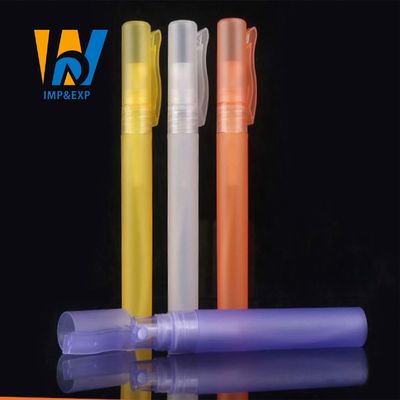 10ml มาใหม่หลายสี Atomizer ขวดสเปรย์น้ำหอมพลาสติกปากกาน้ำหอมพร้อมฝาคลิป